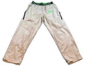 Nike Sports Men’s Woven Cargo Track Pants Gray Neon Green Size Small
